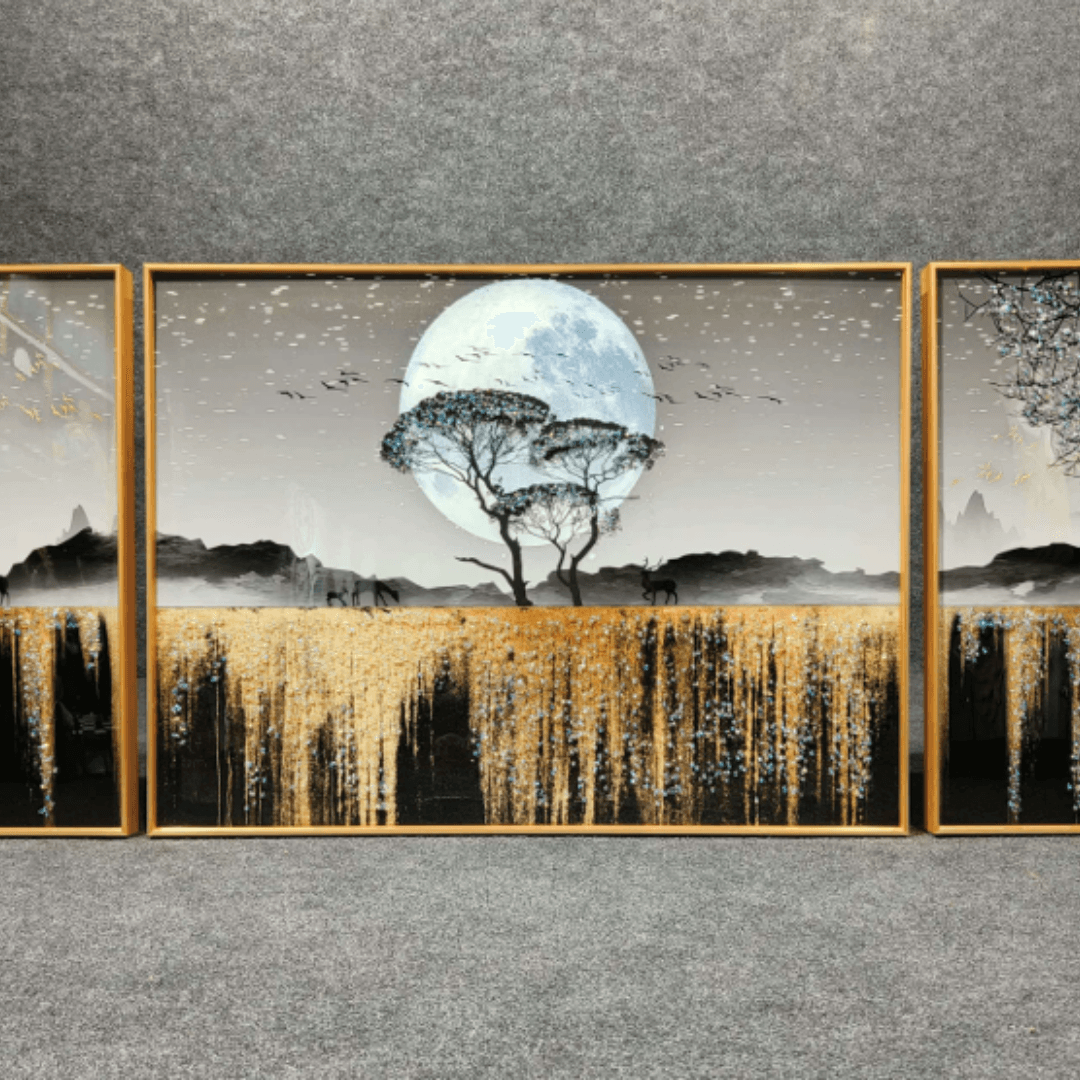 Modern Crystal Painting set of 3 43
